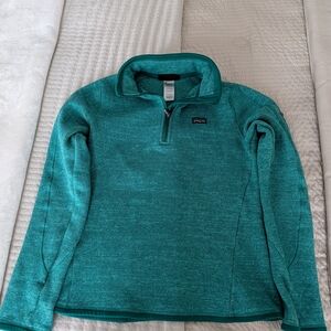 Patagonia Women's Teal Quarter-Zip Sweater